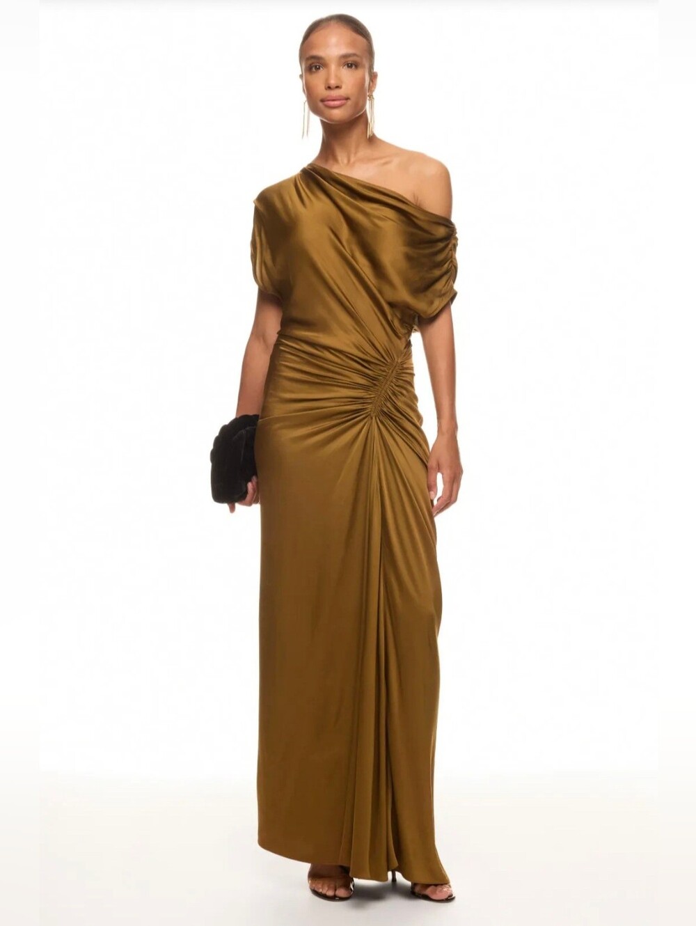 A.L.C. Women's Satin Penny Dress in Aged Bronze, Size 6, $595 - Picture 2 of 15